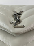 SAINT LAURENT Cream/Off White Small Loulou Matelassé Leather Crossbody/Shoulder Bag