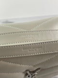 SAINT LAURENT Cream/Off White Small Loulou Matelassé Leather Crossbody/Shoulder Bag