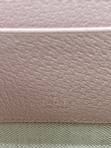 GUCCI Beige/Perfect Pink Monogram Jumbo GG Textured Dollar Calfskin Mini Padlock Top Handle Shoulder/Crossbody Bag