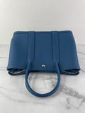 HERMES Bleu Outremer Negonda Calfskin Leather Garden Party 30 TPM Tote Bag