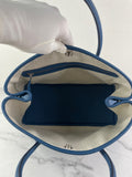 HERMES Bleu Outremer Negonda Calfskin Leather Garden Party 30 TPM Tote Bag