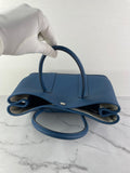 HERMES Bleu Outremer Negonda Calfskin Leather Garden Party 30 TPM Tote Bag
