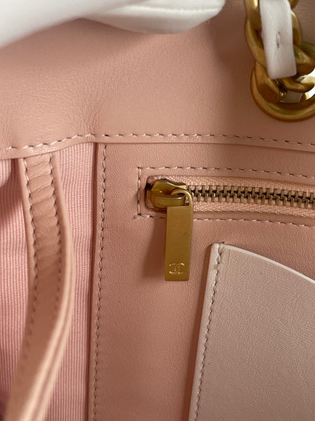 CHANEL White Smooth Calfskin Small Shopping Tote Shoulder Bag