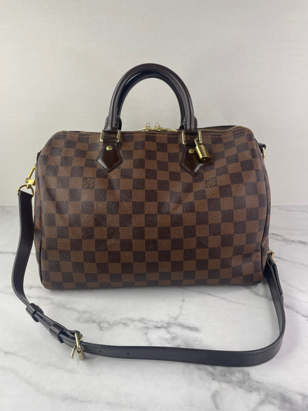 LOUIS VUITTON Damier Ebene Speedy Bandoulière 30 Crossbody/Shoulder Bag