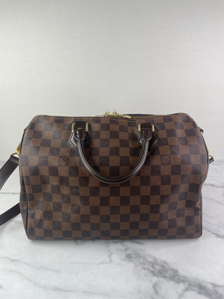 LOUIS VUITTON Damier Ebene Speedy Bandoulière 30 Crossbody/Shoulder Bag