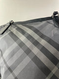 BURBERRY Black Check Nylon Large Shoulder Bag