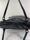 BURBERRY Black Check Nylon Large Shoulder Bag