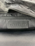 BURBERRY Black Check Nylon Large Shoulder Bag