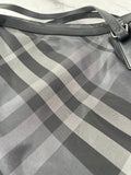 BURBERRY Black Check Nylon Large Shoulder Bag