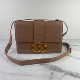 CHRISTIAN DIOR Fard (pink/beige) Shiny Crinkled Lambskin 30 Montaigne Flap Crossbody/Shoulder Bag