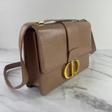 CHRISTIAN DIOR Fard (pink/beige) Shiny Crinkled Lambskin 30 Montaigne Flap Crossbody/Shoulder Bag
