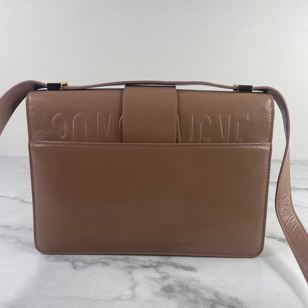 CHRISTIAN DIOR Fard (pink/beige) Shiny Crinkled Lambskin 30 Montaigne Flap Crossbody/Shoulder Bag