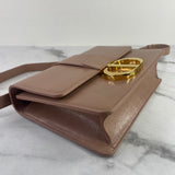 CHRISTIAN DIOR Fard (pink/beige) Shiny Crinkled Lambskin 30 Montaigne Flap Crossbody/Shoulder Bag