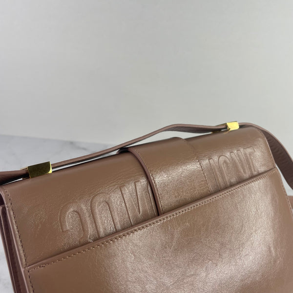 CHRISTIAN DIOR Fard (pink/beige) Shiny Crinkled Lambskin 30 Montaigne Flap Crossbody/Shoulder Bag