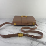 CHRISTIAN DIOR Fard (pink/beige) Shiny Crinkled Lambskin 30 Montaigne Flap Crossbody/Shoulder Bag