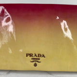 Prada Hot Pink/Yellow Ombré Vernice Patent Clutch