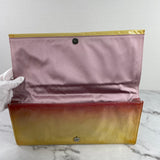 Prada Hot Pink/Yellow Ombré Vernice Patent Clutch