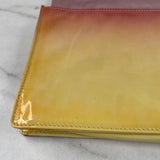Prada Hot Pink/Yellow Ombré Vernice Patent Clutch