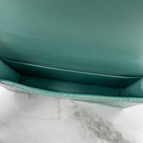 Christian Dior Vert LADY DIOR Alligator Pouch Wallet on Chain/Crossbody Bag