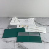 Christian Dior Vert LADY DIOR Alligator Pouch Wallet on Chain/Crossbody Bag