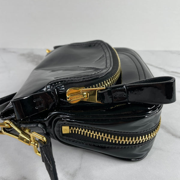 Tom Ford Black Patent Mini Jennifer Crossbody Bag