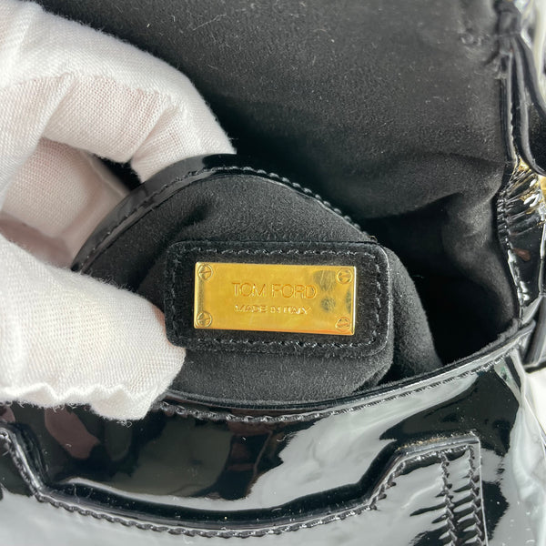 Tom Ford Black Patent Mini Jennifer Crossbody Bag