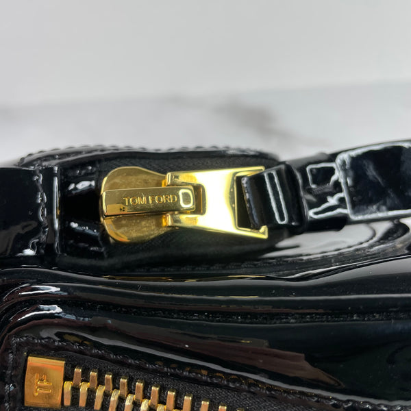Tom Ford Black Patent Mini Jennifer Crossbody Bag