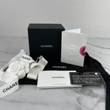 CHANEL Pink Lambskin Quilted CC In Love Heart Coin Purse With Chain/Necklace