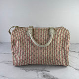 LOUIS VUITTON Pink/White Monogram Mini Lin Croisette Speedy 30 Bag