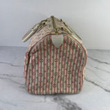 LOUIS VUITTON Pink/White Monogram Mini Lin Croisette Speedy 30 Bag