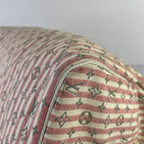 LOUIS VUITTON Pink/White Monogram Mini Lin Croisette Speedy 30 Bag