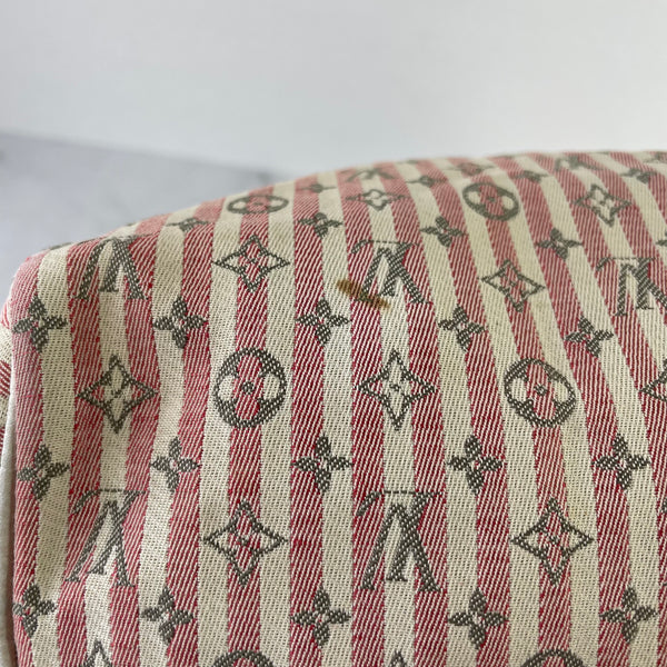 LOUIS VUITTON Pink/White Monogram Mini Lin Croisette Speedy 30 Bag
