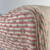 LOUIS VUITTON Pink/White Monogram Mini Lin Croisette Speedy 30 Bag