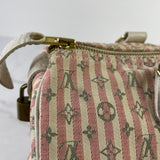 LOUIS VUITTON Pink/White Monogram Mini Lin Croisette Speedy 30 Bag