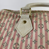 LOUIS VUITTON Pink/White Monogram Mini Lin Croisette Speedy 30 Bag