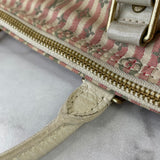 LOUIS VUITTON Pink/White Monogram Mini Lin Croisette Speedy 30 Bag