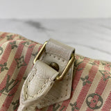 LOUIS VUITTON Pink/White Monogram Mini Lin Croisette Speedy 30 Bag