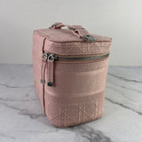 Dior Pink D-Lite Cannage Embroidered Canvas Vanity Case