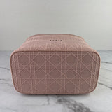 Dior Pink D-Lite Cannage Embroidered Canvas Vanity Case