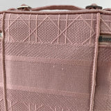 Dior Pink D-Lite Cannage Embroidered Canvas Vanity Case