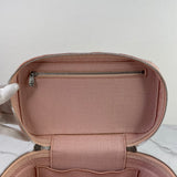 Dior Pink D-Lite Cannage Embroidered Canvas Vanity Case