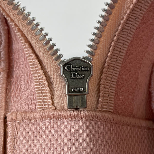 Dior Pink D-Lite Cannage Embroidered Canvas Vanity Case