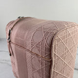 Dior Pink D-Lite Cannage Embroidered Canvas Vanity Case