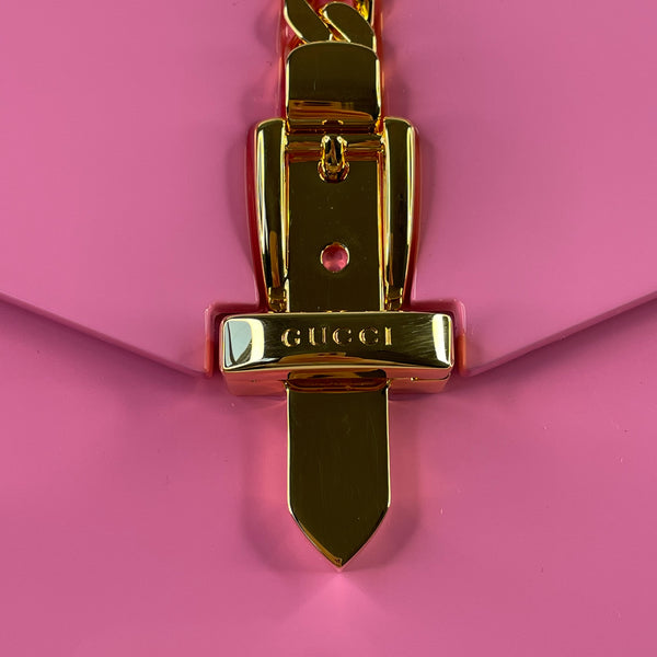 GUCCI Pink Plexiglass Mini Sylvie 1969 Top Handle Crossbody/Shoulder Bag