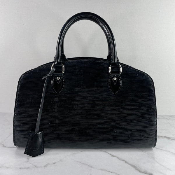 LOUIS VUITTON Black Electric Epi Leather Pont-Neuf PM Bag
