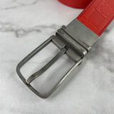 Louis Vuitton Men’s Damier Print Reversible Leather Red/Black Belt Size 85/34