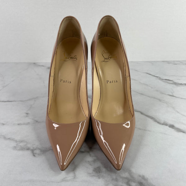 Christian Louboutin Nude Patent So Kate Pumps Size 38