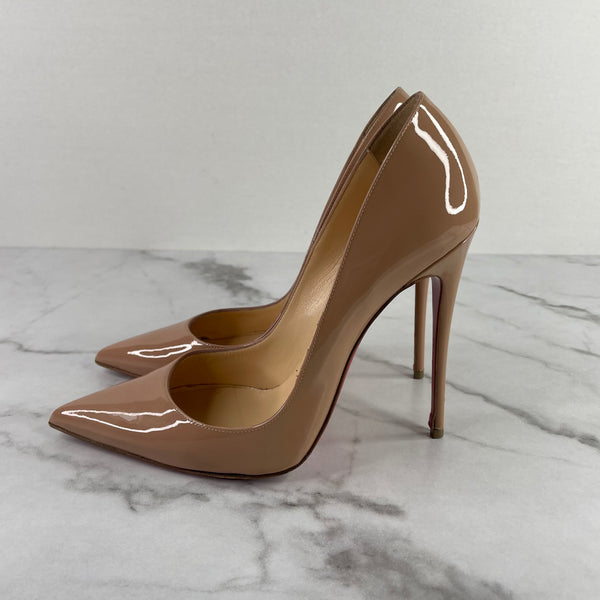 Christian Louboutin Nude Patent So Kate Pumps Size 38