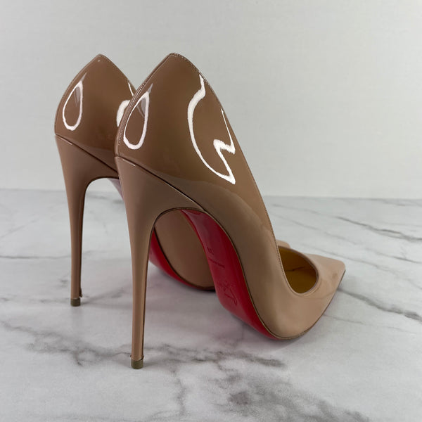Christian Louboutin Nude Patent So Kate Pumps Size 38