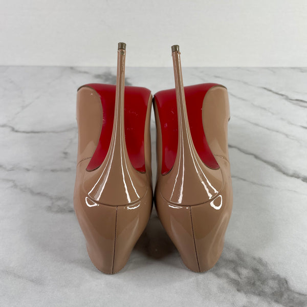 Christian Louboutin Nude Patent So Kate Pumps Size 38